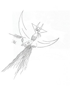 Illustration de Wifredo Lam pour l'édition cubaine Retorno al païs natal