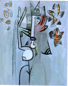 Wifredo Lam  Déesse avec feuillage 1942