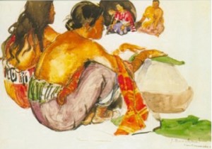 Fig.6 marchandes de sel de Jean Bouchaud (1891-1977)