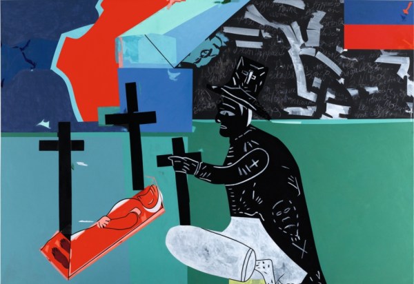 Le voyage d'Hector Hyppolite N°1 Acrylique sur toile 2000 161,5 x 243 cm Collection Musée d'art moderne de la ville de Paris