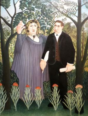 la Muse inspirant le poète, 1909, huile sur toile, 146 X 97 cm