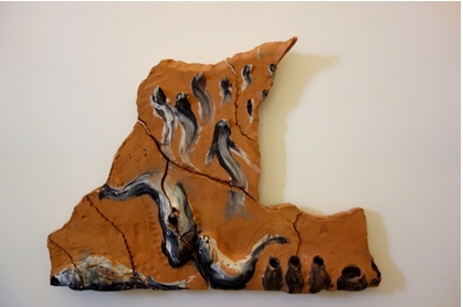 Miguel Barcelo, fragment maquette pour la chapelle de la cathédrale de Majorque